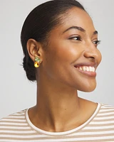 No Droop® Agate Stone Pineapple Stud Earrings