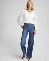 Chiffon Embroidered Shirt