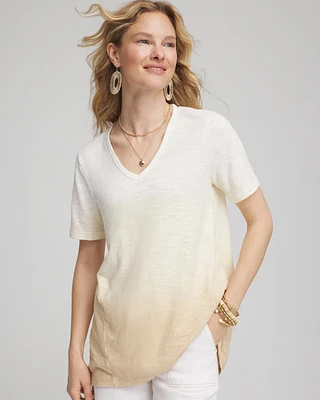 Ombré Short Sleeve Forward-Seam Tee