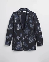Floral Jacquard Blazer