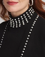 Cashmere Pearl Trim Cardigan