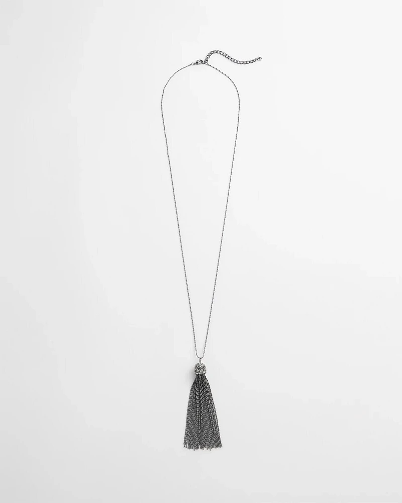 Glitz Tassle Pendant Necklace