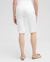 No-Stain Pull-On Denim Shorts