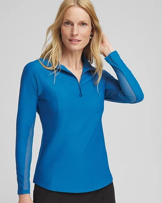 Zenergy® Mesh Detail Zip Pullover