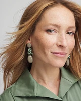Olive Teardrop Earrings
