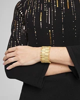 Brushed Gold Tone Stretch Bracelet