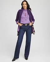 Elbow Sleeve Mock Neck Sweater