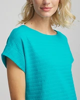 Cap Sleeve Textured Tee