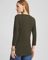 3/4 Sleeve Overlap Tunic