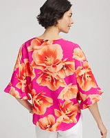 Ecovero™ Tie-Front Frill Sleeve Blouse