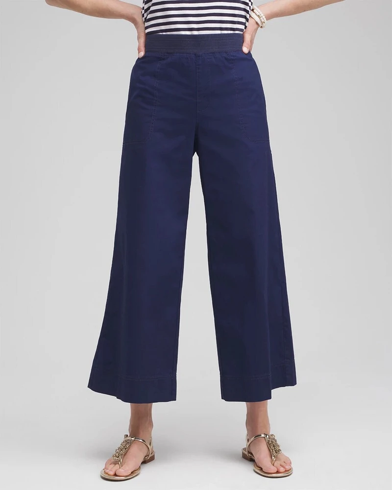 Poplin Culotte Pants