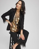 Feather Knit Blazer