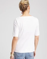Pima Cotton Bateau-Neck Tee