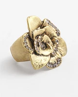 Stretch Pavé Rose Ring