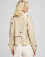 Double-Breasted Cropped Trench Coat