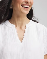 Popover Cotton Gauze Dress