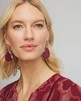 Pink Gem Drop Earrings