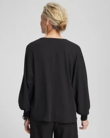 Satin Dolman Sleeve Top