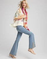 Crewneck Floral Poncho