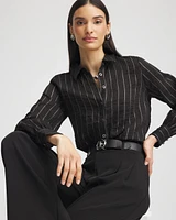 Classic Soft Button-front Blouse