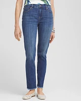 Girlfriend Fray Hem Ankle Jeans