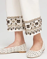 Girlfriend Embroidered Kick Flare Jeans