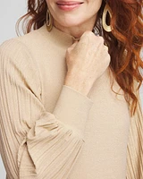 Shimmer Mock-Neck Top