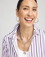 Peacock Pearl Collar Necklace