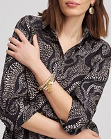 No Iron™ Sateen Swirls Print Shirt