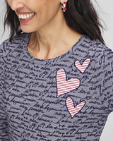 Jacquard Love Letter Layering Tee