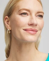 No Droop® Goldtone Double Hoop Earrings