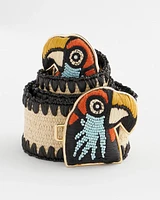 Tropical Parrot Stretch Belt