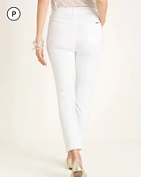 So Slimming No-Stain White Girlfriend Ankle Jeans