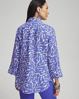 No Iron™ Linen Abstract 3/4 Sleeve Shirt
