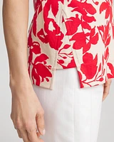 Floral Sleeveless V-Neck Tunic