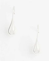 No Droop™ Silver Tone Teardrop Threader Earrings