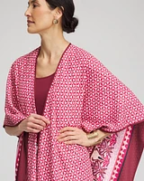 Reversible Mirage Print Ruana