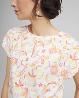 Slub Keyhole-Neck Tee