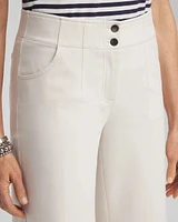 Cotton Stretch Wide Leg Pants