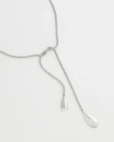 Silver Lariat Necklace