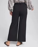 Belted Twill Utility Cropped Pants