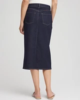 High-Rise Straight Stretch-Denim Skirt
