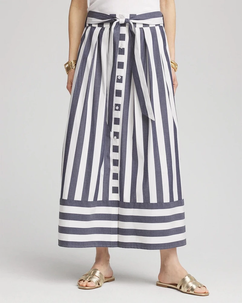 Midi Striped Skirt