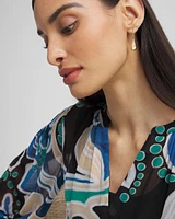No Droop™ Gold Tone Teardrop Threader Earrings