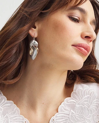 Tonal Mixed Petal Drop Earrings