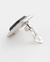 No Droop™ Onyx Square Clip-On Earrings