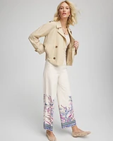 Double-Breasted Cropped Trench Coat