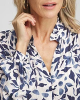Georgette Ruffled-Hem Blouse