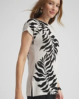 Leaf Print Linen Tunic