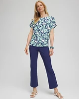Touch of Cool™ Floral Banded Hem Top